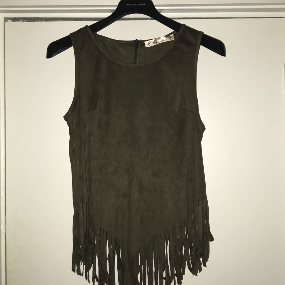 Women’s EZ Clothing Boho Top w/ Zipper SZ LRG